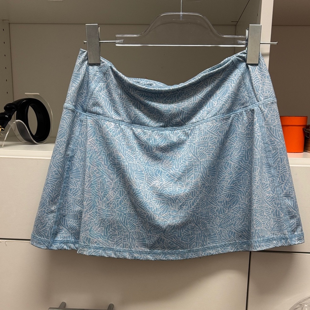 Vineyard Vines Light Blue Patterned Mini Skirt